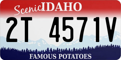 ID license plate 2T4571V