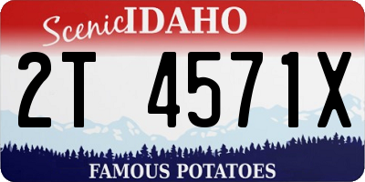 ID license plate 2T4571X
