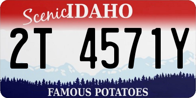 ID license plate 2T4571Y