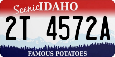 ID license plate 2T4572A