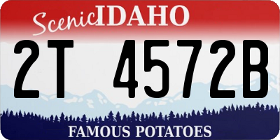 ID license plate 2T4572B