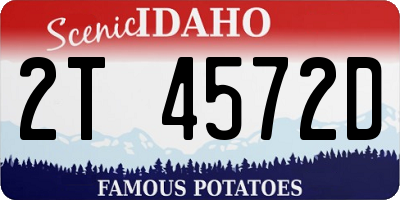 ID license plate 2T4572D