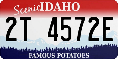 ID license plate 2T4572E