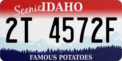 ID license plate 2T4572F