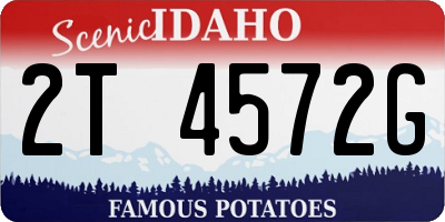ID license plate 2T4572G