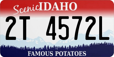 ID license plate 2T4572L