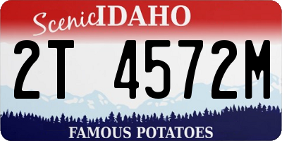 ID license plate 2T4572M