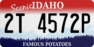 ID license plate 2T4572P