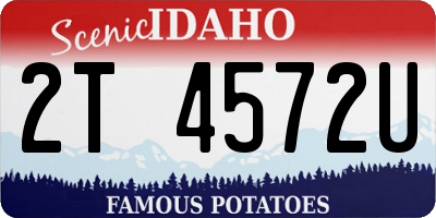 ID license plate 2T4572U
