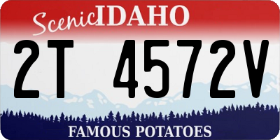 ID license plate 2T4572V