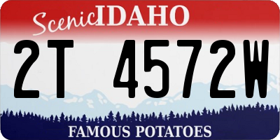 ID license plate 2T4572W