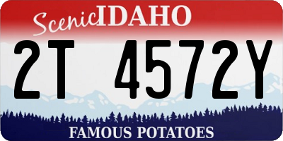 ID license plate 2T4572Y