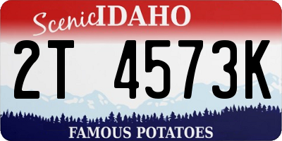 ID license plate 2T4573K