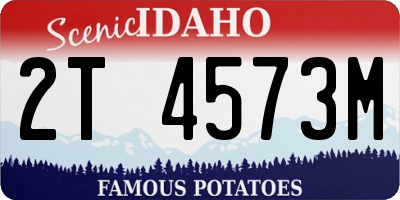 ID license plate 2T4573M