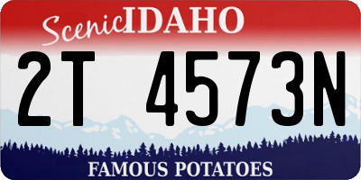 ID license plate 2T4573N