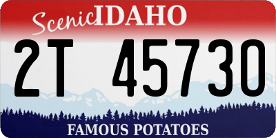 ID license plate 2T4573O