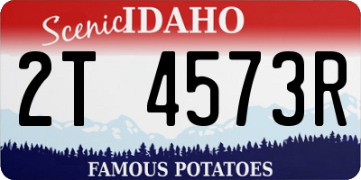 ID license plate 2T4573R