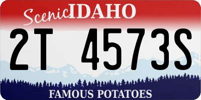 ID license plate 2T4573S