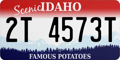ID license plate 2T4573T
