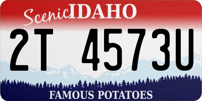 ID license plate 2T4573U
