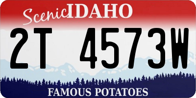 ID license plate 2T4573W