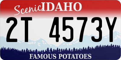 ID license plate 2T4573Y