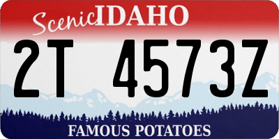 ID license plate 2T4573Z