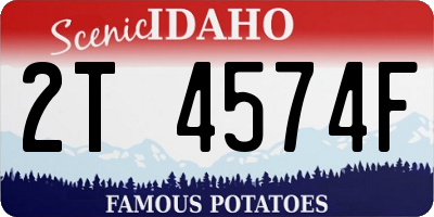 ID license plate 2T4574F