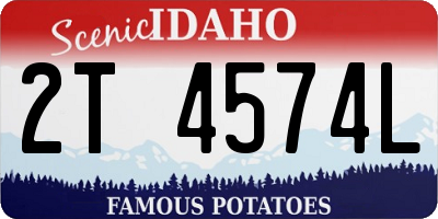 ID license plate 2T4574L