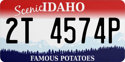 ID license plate 2T4574P