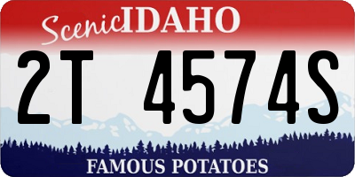ID license plate 2T4574S