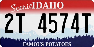 ID license plate 2T4574T