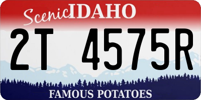 ID license plate 2T4575R