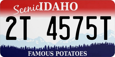 ID license plate 2T4575T