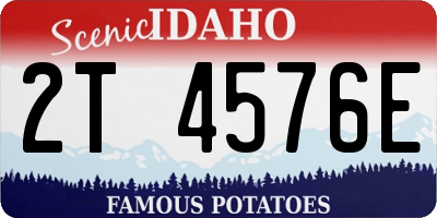 ID license plate 2T4576E