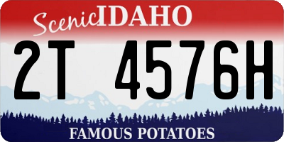 ID license plate 2T4576H
