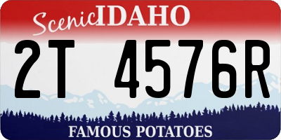 ID license plate 2T4576R