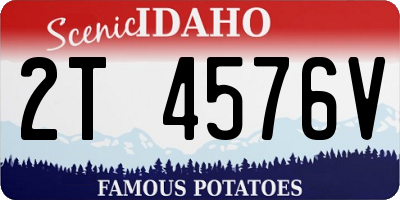 ID license plate 2T4576V