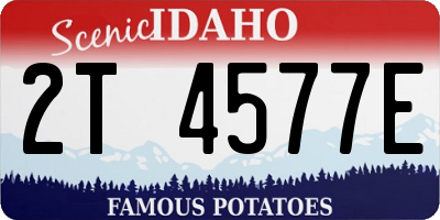 ID license plate 2T4577E