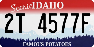 ID license plate 2T4577F