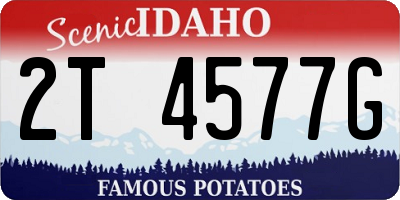 ID license plate 2T4577G