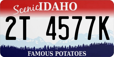 ID license plate 2T4577K