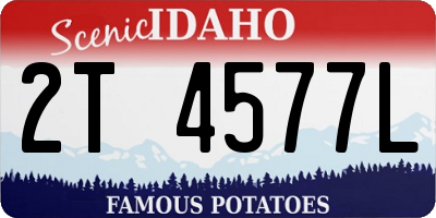 ID license plate 2T4577L