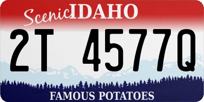 ID license plate 2T4577Q