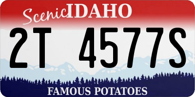 ID license plate 2T4577S