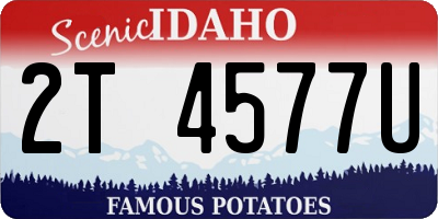 ID license plate 2T4577U