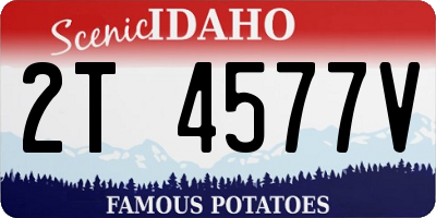 ID license plate 2T4577V