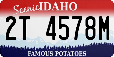 ID license plate 2T4578M