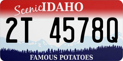 ID license plate 2T4578Q