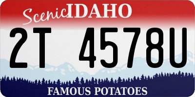 ID license plate 2T4578U